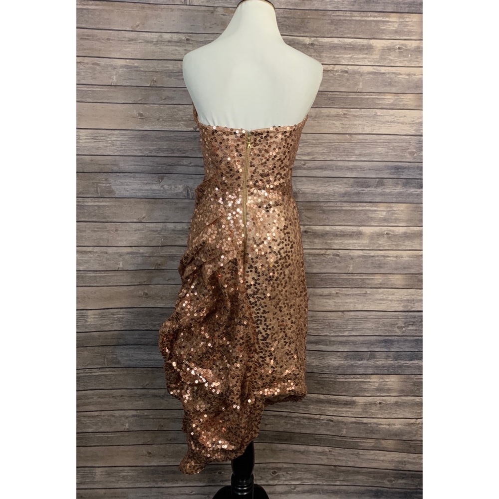 Rubin Singer Ruffled Sequin Gown - Picture 6 of 12